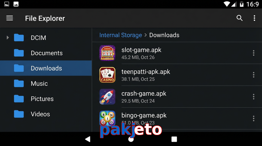 Main screen of Pakjeto gameapk page for PK players